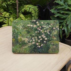 Van Gogh Roses Painting Macbook Protective Hard Case Laptop Cover for 2026 Neo 13 Air 15/13/11 A3449 Mac Pro 16/14 inch A3434 M5 M4 M3 M2 M1
