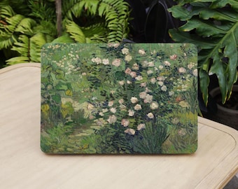 Van Gogh Roses Painting Macbook Protective Hard Case Laptop Cover for 2026 Neo 13 Air 15/13/11 A3449 Mac Pro 16/14 inch A3434 M5 M4 M3 M2 M1