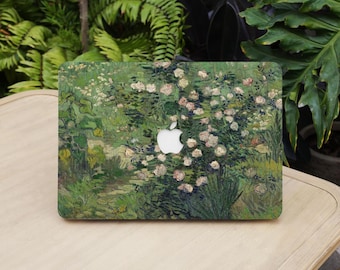 Van Gogh Roses Painting Macbook Protective Hard Case Laptop Cover for 2026 Neo 13 Air 15/13/11 A3449 Mac Pro 16/14 inch A3434 M5 M4 M3 M2 M1