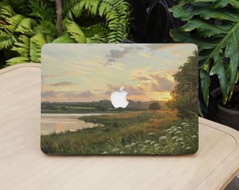 Sunset Landscape Painting Macbook Hard Case Laptop Cover for 2026 Neo 13 A18 Air 15/13/11 A3449 Mac Pro 16/15/14/13inch A3434 M5 M4 M3 M2 M1