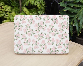 Pink Hydrangea Floral Macbook Protective Hard Case Laptop Cover for 2026 Neo 13 Air 15/13/11 A3449 Mac Pro 16/15/14/13 inch M5 M4 M3 M2 M1
