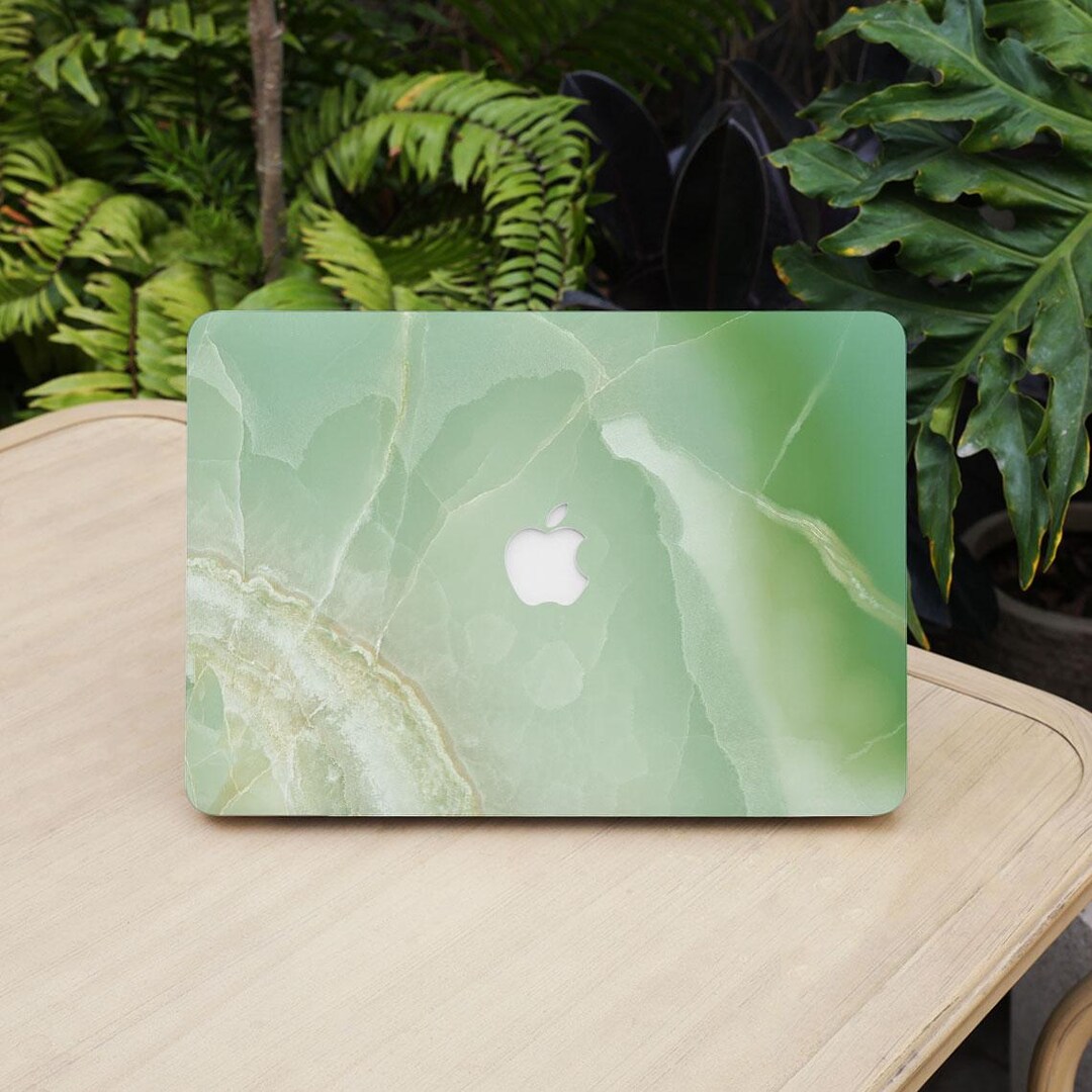 Gradient Green Marble Print MacBook Protective Hard Case Laptop Cover ...