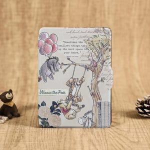Cute Winnie Pooh Friends Kindle Case with Hand Strap for Paperwhite 10th, Clear Cover for Paperwhite 12th/11th, Kobo Clara, Kindle 2022 2024