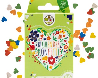 Blooming seed confetti for colorful wildflowers - made from 100% biodegradable seed paper