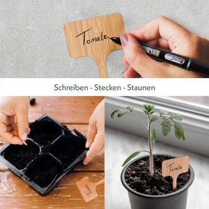 Treki 50 Stück Bambus Pflanzenschilder - 4 Formen Garten