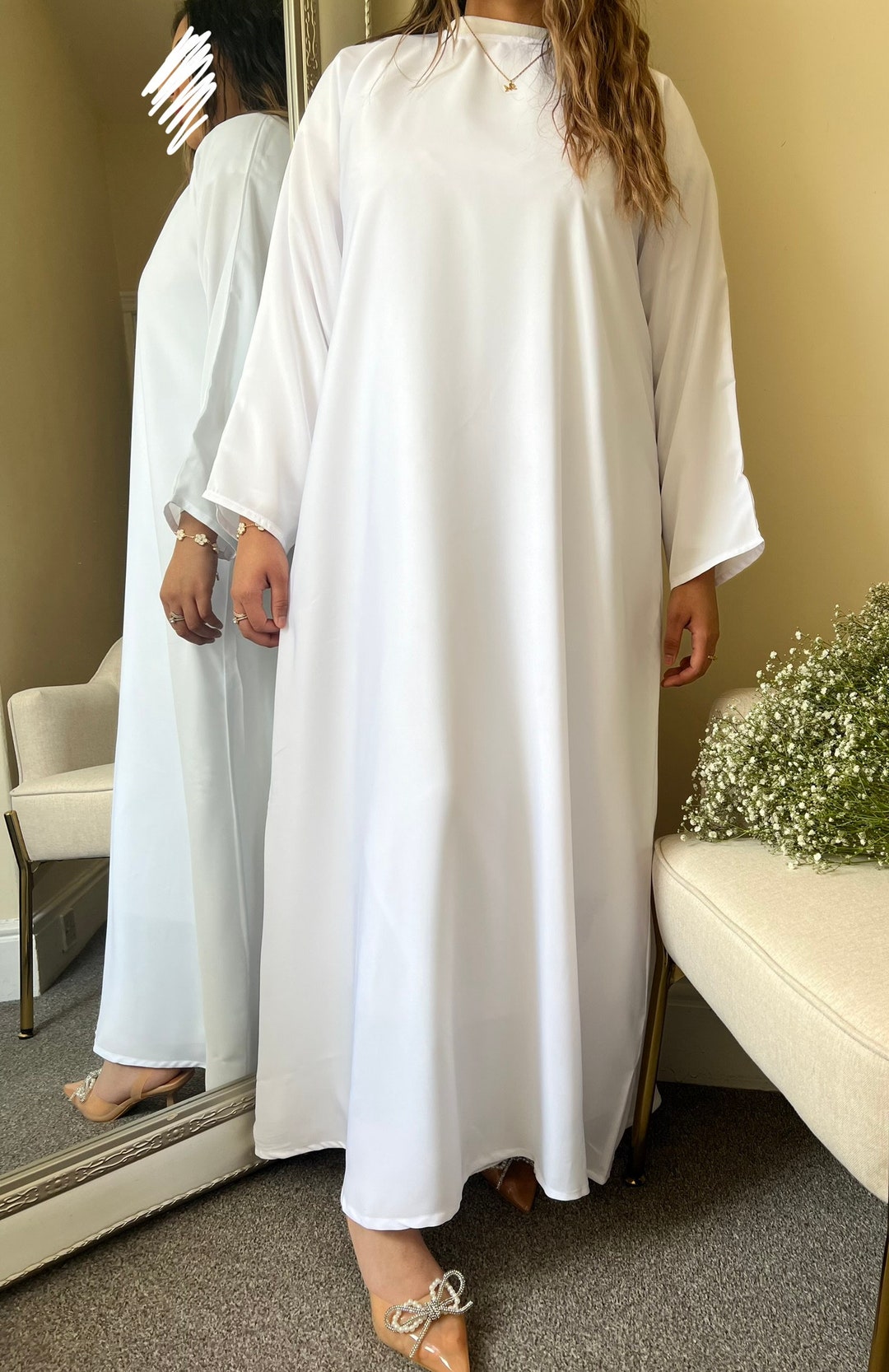 Nidha Full Sleeves Slip Dress Abaya Abaya for Women Everyday Abaya