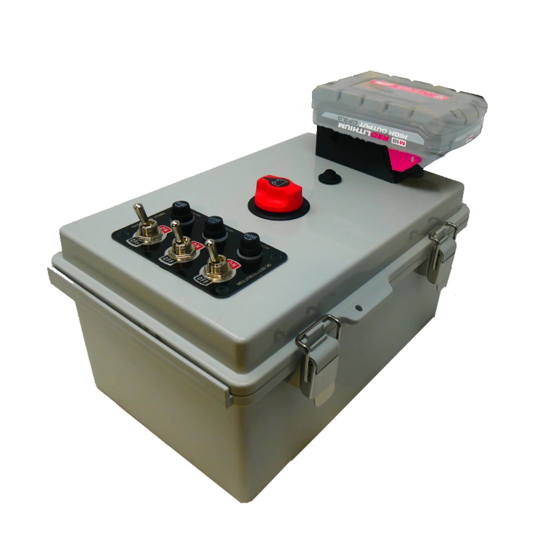 Battery Powered Distribution Box for Lights in Trailers, Sheds and More