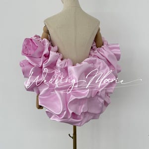 Flower Shaped Wrap,Elegant Gown Shawl,Flower Shape Sleeve Shawl,Off-the-shoulder Shawl,Dress Accessories,Pink Shawl For Women,Custom Wrap