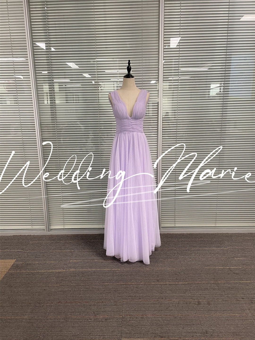 Prim Purple Purple Prim Dress, Fairy Tulle Prom Dress, Deep-v Neckline Prom Dress ...