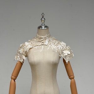 Champagne Floral Bridal Cape: Wedding Dress Cover Up