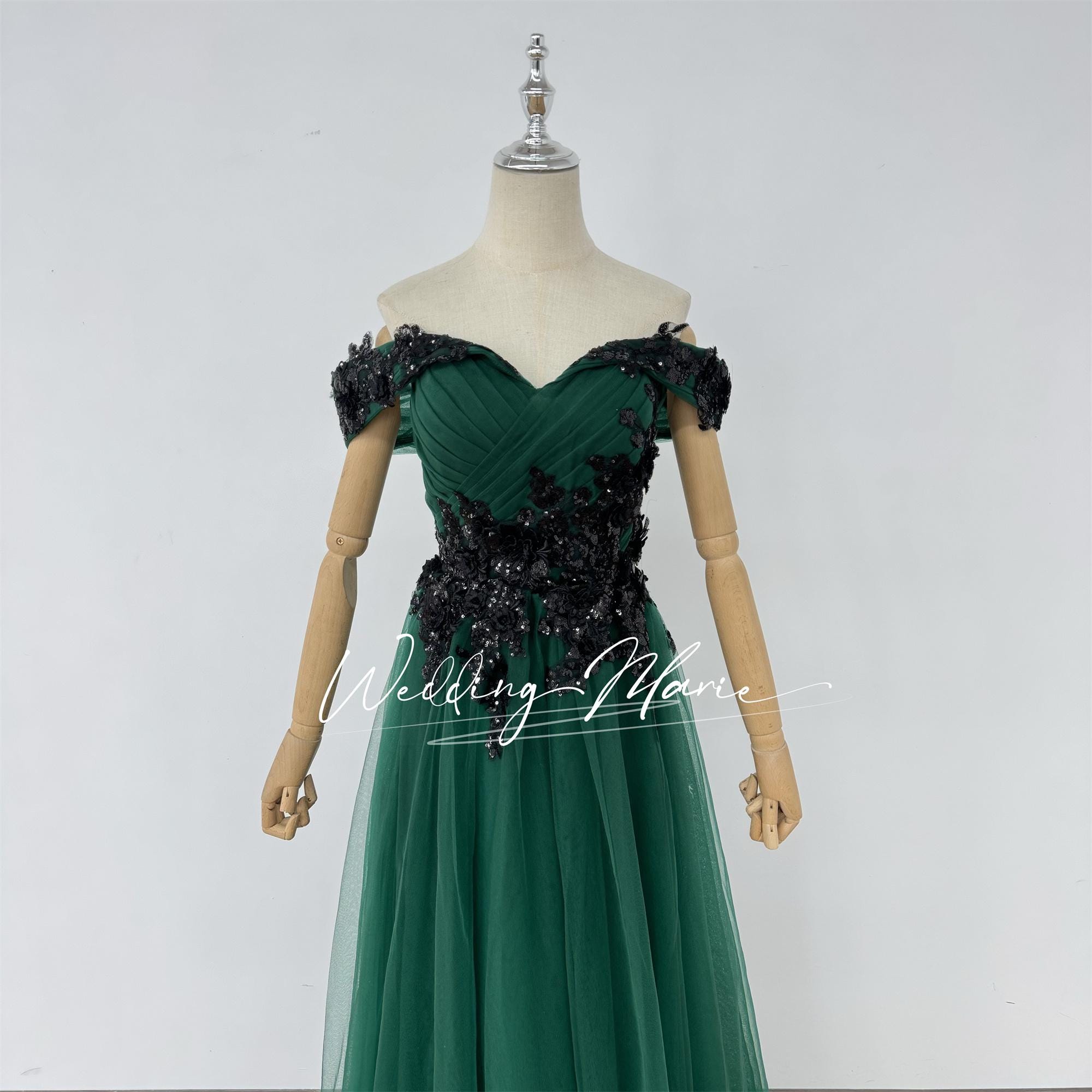 dark green tulle prom dress Dark Green Ruffle Tiered Tulle Strapless Long Prom Dresses