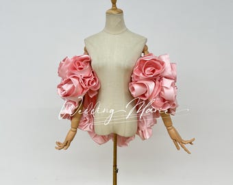Luxurious Satin Flower Shawl - Elegant & Stylish Wrap for Every Occasion
