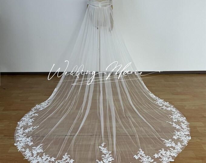 Off Shoulder Chiffon Wedding Cape / 