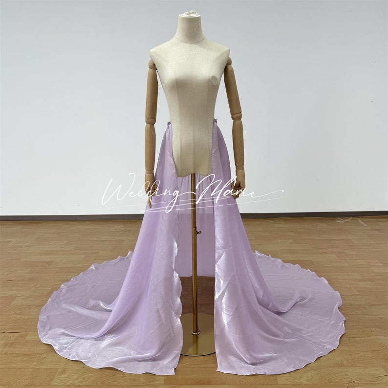 Purple wedding - purple detachable wedding trains