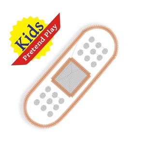 Bandage Kinder Spielen Stickdatei digital download Datei vorgebliche Krankenhaus Gesundheitskrankenschwester Krankenpfleger Krankenpfleger Arzt Spielen Nähen Design Bandagen
