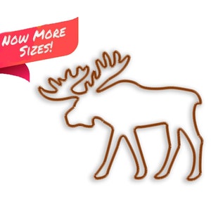 Moose applique, Moose Embroidery, wildlife embroidery, Brother Embroidery, Embroider, Embroidery font, pse, forest animals, woodland, sew
