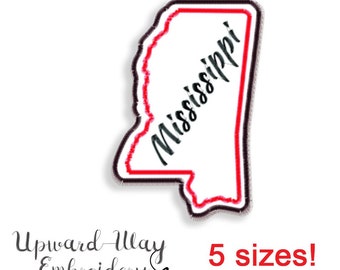 Mississippi State, Embroidery, Mississippi embroidery design, State Embroidery, Brother Embroidery, Embroidery, Embroidery font, Mississippi