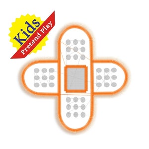 Kreuz Bandage Kinder Vorgeknäuscht Stickdatei digital download Vortäuschen Krankenhaus Krankenpflege Krankenpfleger Krankenpflege Arzt Spielen Nähen Design Bandagen