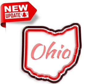 Ohio Embroidery, Ohio embroidery design, State Embroidery, Brother Embroidery, Embroidery, Embroidery font, Ohio State, Ohio, Ohio State sew