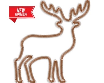 Deer applique, Deer Embroidery, wildlife embroidery, Brother Embroidery, Embroider, Embroidery font, pse, forest animals, woodland, sew