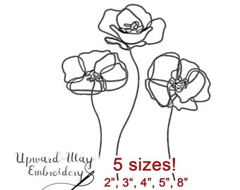 Flower Embroidery file, Flowers, Garden, day, embroider design, Brother Embroidery, children&#39;s Embroidery file, Embroidery font, pes, person