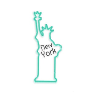 New York Statue of Liberty State Embroidery file