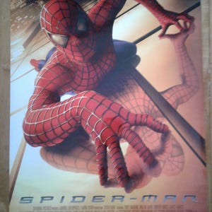 SPIDER-MAN the MOVIE, 2002, original authentic one sheet, double sided Lobby Poster