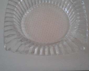 BAR RESTAURANT ASHTRAY, Classic Vintage 4&quot; Glass Textured Ashtray,