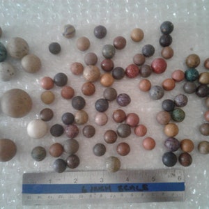 Revolutionary War Clay Marbles Bag of 14 Rare Multiple Colors Multiples Avail. 