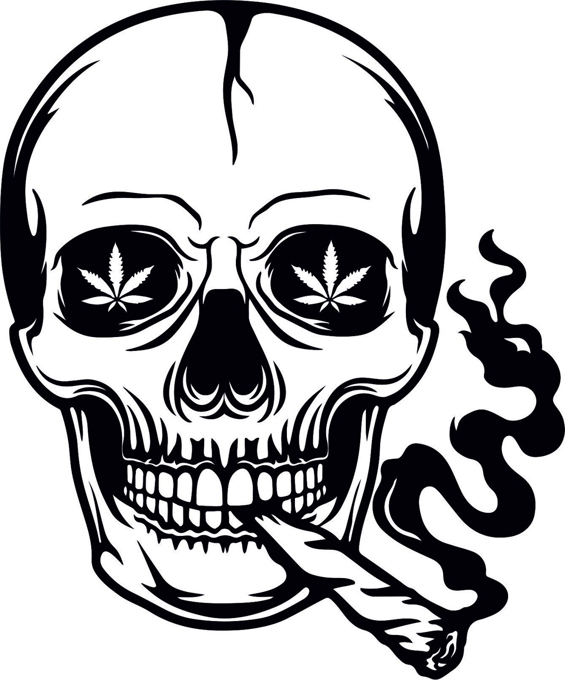 Skull Weed SVG file Cricut file silhouette file PNG JPG | Etsy