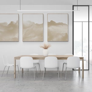 Beige Abstract Watercolor 3 Piece Wall Art, Abstract Modern Neutral Art Prints, Printable Wall Art, Modern Wall Art, Downloadable Prints