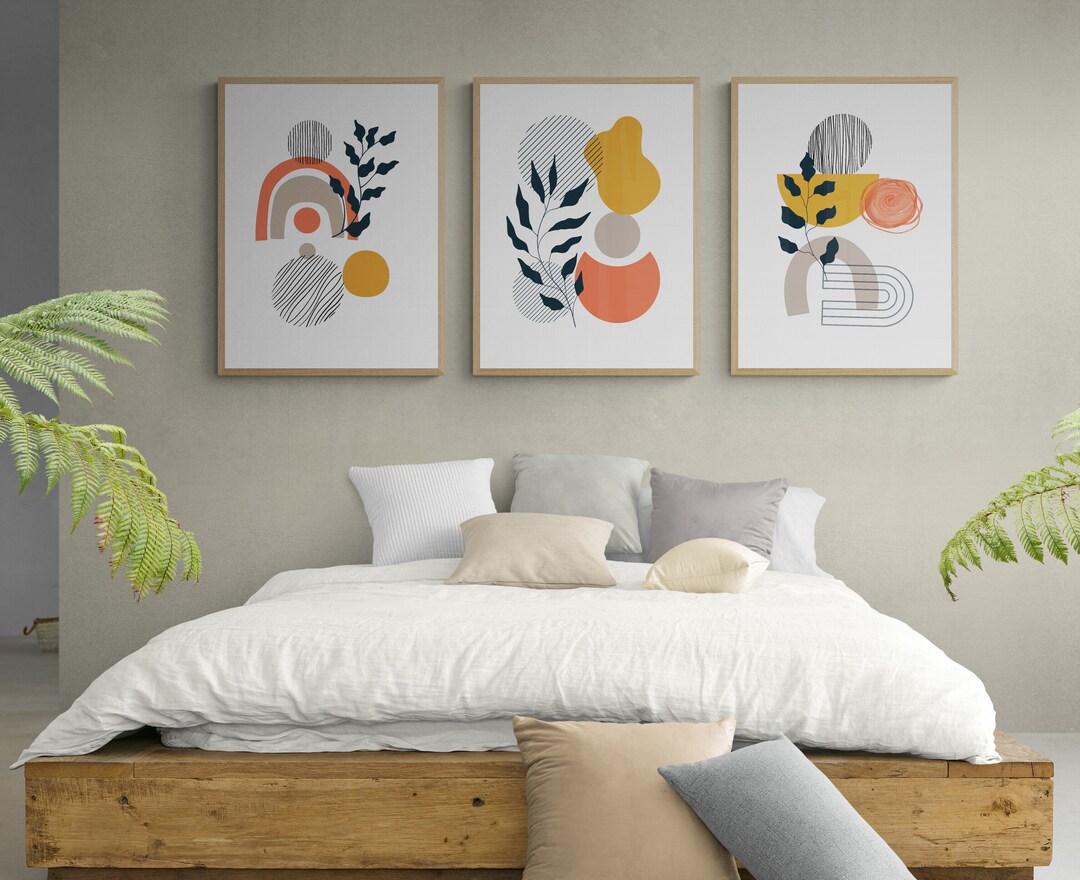 Boho Art Set of 3 Prints, Boho Wall Art, Abstract Gallery Wall Set ...