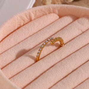 Zierlicher Diamant Ring ~ 925 Sterling Silber Ringe ~ Geburtsstein Ring ~ Designer Ring ~ Verstellbarer Ring ~ Frauen Schmuck ~ Brautjungfer Schmuck