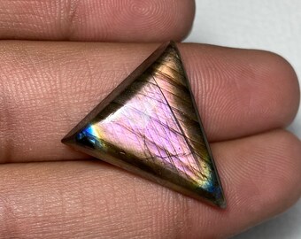 Natural Purple Fire Labradorite Cabochon Loose Gemstone Fancy Shape AAA+++ Quality Purple Labradorite Size 22.50x24.50x7.50 MM. For Jewelry.