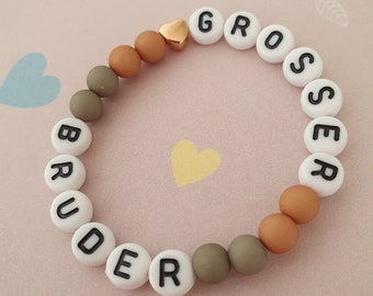 Armband großer Bruder Armband für Geschwisterkind Personalisiert Geschenk zur Geburt