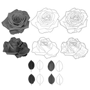 130+ Realistic Rose Tattoo Stencil Procreate Brush Set MEGA Bundle - Etsy
