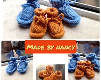 Schoenen Jongensschoenen Slofjes & Wiegschoentjes Baby kleding baby accessoires handgemaakte baby slippers met acryl wol 
