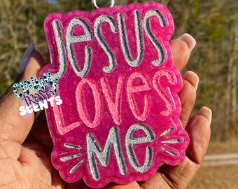 Jesus Loves Me Freshie, Faith Based Freshie, Inspirational Freshie, Car Air Freshener, Freshy, Christian Freshie
