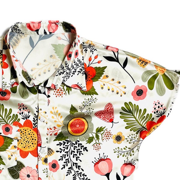 70s Floral Shirt Etsy