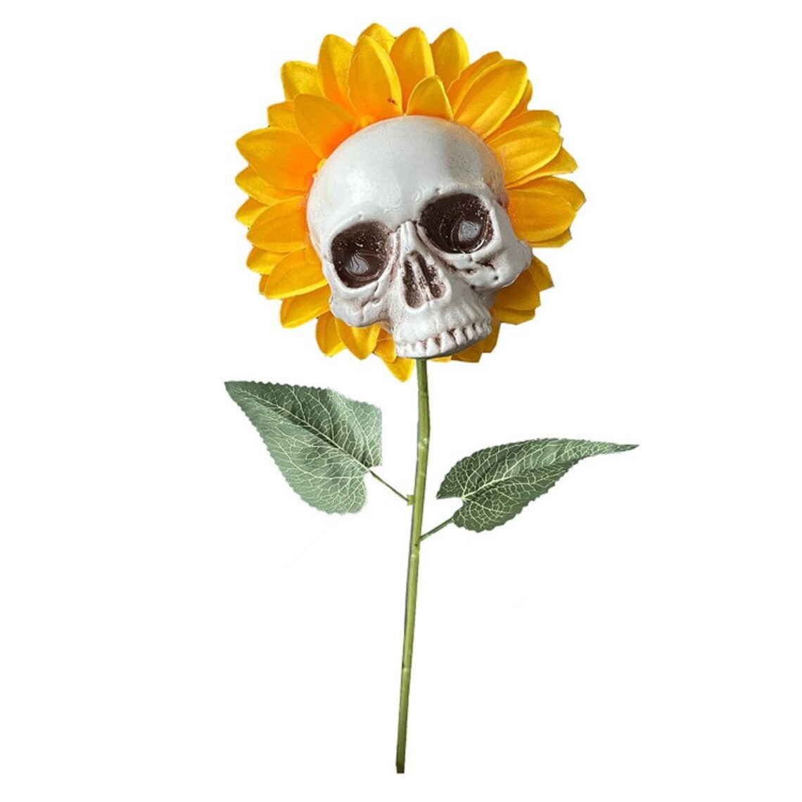 Skull Sunflower Halloween Decoration Garden Artificial Etsy