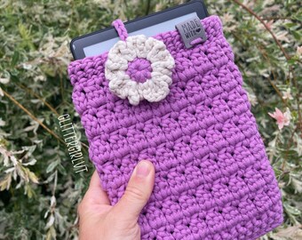 Gehaakte Kindle-sleeve | Papierwitte hoes | Gehaakte Kindle-cover | Gehaakte Kindle-sleeve | Kindle-hoes | Kindle-kerstcadeaus | ontsteken