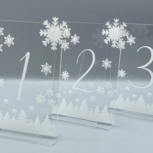 Snowflake Table Numbers - Digital Download