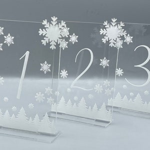 Snowflake Table Numbers Digital Download - Etsy