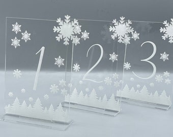 Snowflake Table Numbers - Digital Download