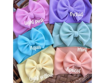 Hand Tied Spring Bow Headwrap: Baby Girl Headband