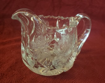 Clear Glass Patterned Pitcher