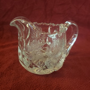 Clear Glass Patterned Pitcher