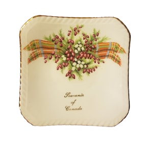 Vintage Royal Adderley Floral Bone China Souvenir Canada Plate - Collectible Glass Decor - Home Accent - Home Decor - Mini Plate