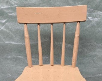 Painted Wooden Children's Chair: Rail Back Accent Piece