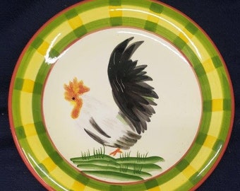 Collectible Rooster Dinner Plate: Colorful Kitchen Decor (10.75”)
